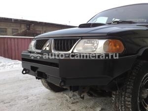 Передний силовой бампер RusArmorGroup для Mitsubishi Pajero Sport до 2000 г с кенгурином